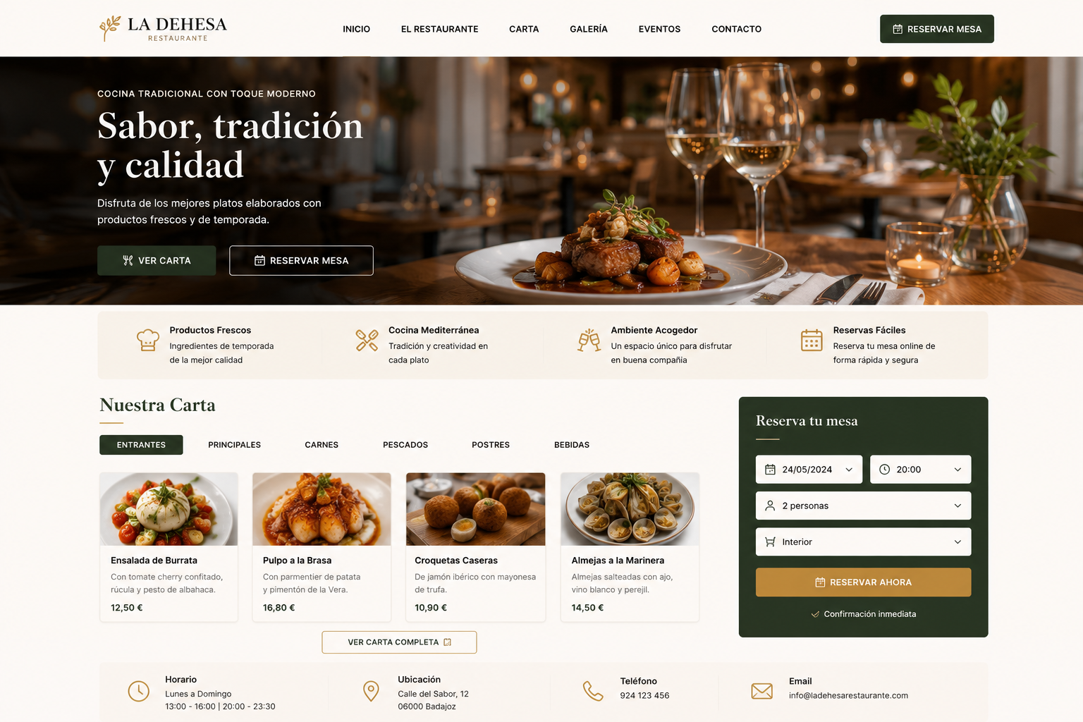Web de Empresa con Portal de Reservas HR Soluciones